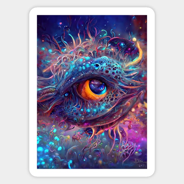 Sea Monster Eye Sticker by wumples